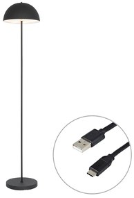 Kültéri állólámpa fekete újratölthető 3 fokozatú fényerőszabályzóval - Keira