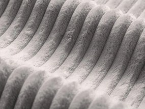 Világosszürke kárpitozott ágyneműtartós franciaágy ágyráccsal 160x200 cm Martina – Micadoni