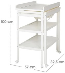 Fehér pelenkázó feltét Style grau – Roba