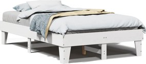 vidaXL fehér tömör fenyőfa ágy matrac nélkül 135 x 190 cm