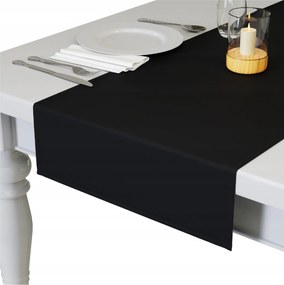 Sima matt asztali futó 40x145 kész fekete abrosz téglalap alakú