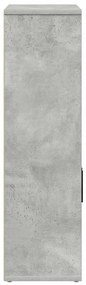betonszürke szerelt fa könyvespolc 60x24x85 cm
