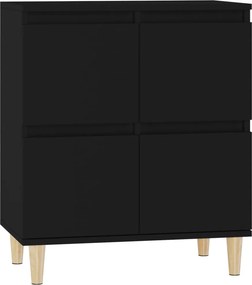 vidaXL fekete szerelt fa tálalószekrény 60 x 35 x70 cm