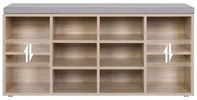 VOREN cipőtároló barna/szürke