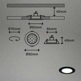 Briloner - KÉSZLET 3x LED dimmelhető fürdőszobai lámpa LED/4,8W/230V IP65
