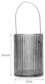 Zöld üveg váza (magasság 15 cm) Lanate – Restilo