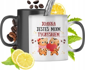 Mágikus bögre Johannának Fekete matt nyomott mintával 330ml