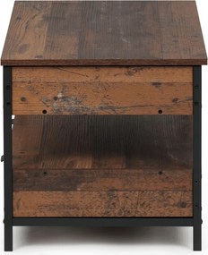 CT-I1201 öreg fa hatású MDF dohányzóasztal 100 × 50 × 48 cm