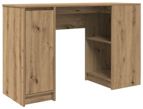 kézműves tölgy színű szerelt fa íróasztal 120x42x76 cm