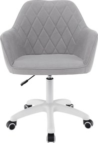 Irodai szék, szürke szövet/fehér, SANTY