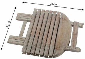DIVERO Összecsukható asztal vintage 85 cm
