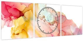 Kép - Tinta absztrakció (órával) (90x30 cm)