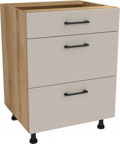 Konyhaszekrény fiókokkal Slim 60 Capri tölgy Evoke front Kasmír Ma