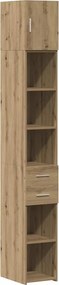 vidaXL Tárolószekrény fiókkal 2 pcs Artisan tölgy 30 x 42,5 x 225 cm