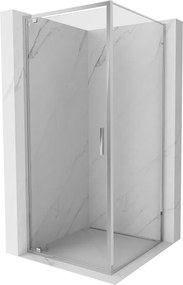 Mexen Exo-BR 90 x 90 cm-es nyitható zuhanykabin, átlátszó, króm - 8181-090-090-01-00