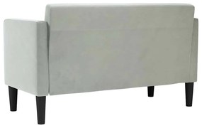 világosszürke bársony loveseat kanapé 111 cm