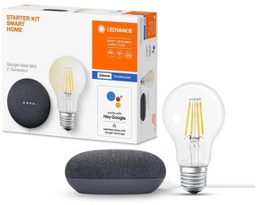Ledvance Ledvance - Google Nest Mini Intelligens hangszóró + LED Izzó SMART+ E27 P227125