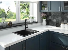 Deante ZQN_G11A - Mosogató ANDANTE 49x59 cm gránit/fém grafit