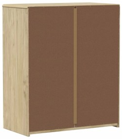 SAUDA tölgy tömör fenyőfa fiókos szekrény 76,5 x 39 x 91 cm