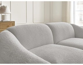 Világosszürke buklé kanapé 230 cm Tina – Bobochic Paris