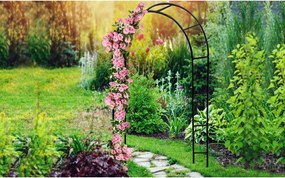 Rózsakapu, fekete, 240 x 140 x 37 cm