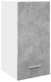 betonszürke szerelt fa függő szekrény 30 x 31 x 60 cm