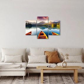 Kép - Tó csónakokkal (90x60 cm)
