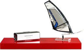 Fali polc STILISTA® Volato Piros fényes 100 cm