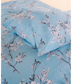 Kék kétszemélyes-hosszabbított renforcé pamut ágyneműhuzat 240x220 cm Blue Floral – Mila Home Luxury