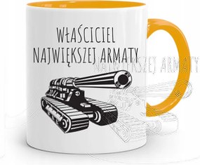 Sárga Bögre Vicces Ágyútulajdonos fényképes nyomtatással