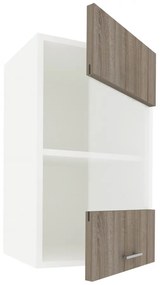 Benita 1 ajtós Üveges Felső konyhaszekrény Sonoma Tölgy-Fehér 40x30x60 cm N