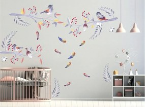 Birds and Twigs aranyos gyerek falmatrica 100 x 200 cm