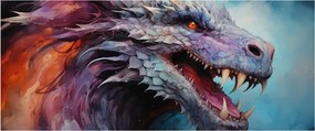 Kép - Egy sárkány illusztrációja (120x50 cm)