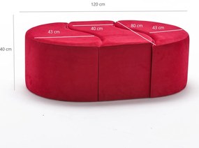 Alya Pouf Red zsámoly