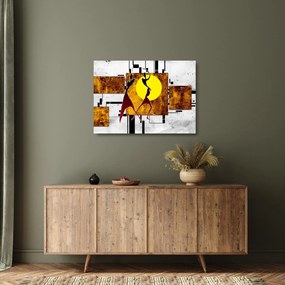 Egy őskori festmény képe (üvegen) (70x50 cm)