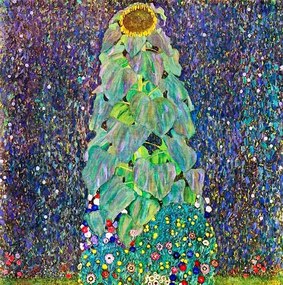 Gustav Klimt - Napraforgó üvegkép, falikép