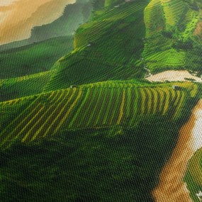 Kép - Mu Cang Chai rizsteraszok (órával) (90x30 cm)