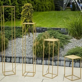 Virágállvány 130x24 cm arany színben