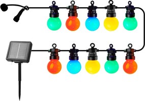 Napelemes fényfüzér, izzók száma 10 db-os hosszúság 300 cm Lucas Multi – Sirius