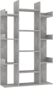 vidaXL betonszürke szerelt fa könyvszekrény 86 x 25,5 x 140 cm