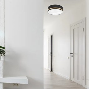 Mennyezeti lámpa SIRJA STRIPE 4xE27/15W/230V átm. 45 cm fekete