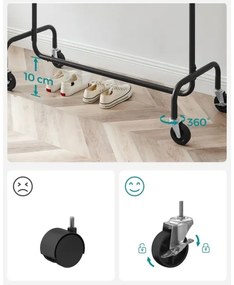 Mobil álló ruhafogas LINEA, fekete