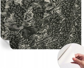 Divatos öntapadós fali tapéta Szőlő furnér nyomtatás 416x254 cm