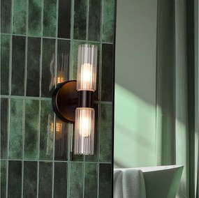 Där Lighting BOL0922 - Fürdőszobai fali lámpa BOLTON 2xG9/5W/230V IP44 fekete