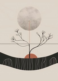 Poszter 25x35cm Téli Hold