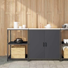 Konyhai Tároló Készlet ajtóval 2 pcs Antracit 150 x 50 x 92 cm