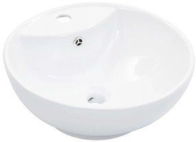 vidaXL fehér kerámia mosdókagyló túlfolyóval 46,5 x 18  cm