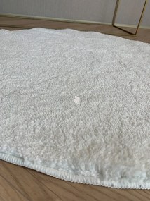 Vajpuha kerek shaggy sebano Fehér (white) 67x67