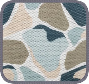 Esőálló kerti párna 40x40cm- mintás Kövek fekete