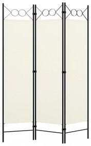 fehér 3-paneles paraván 120 x 180 cm